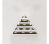 Wall Mounted Nail Polish Storage Racks, 5 Tiers Triangular Display Rack Cosmetic Display Case Multifunctional Salon/Beauty/Nail Shop Organizer Perfume Holder, Easy To Install(Size:1,Color:Bianco)