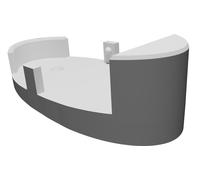 Wall-Mounted Nissan Key Holder with Snap-Lock Design and Angled Rest Position