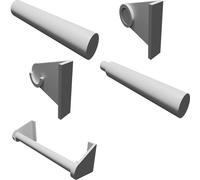 Wall Mounted Paper Towel Holder with Two-Piece Dowel - Home Kitchen Organization