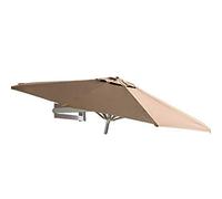 Wall-Mounted Patio Parasol Umbrella with Metal Pole, Outdoor Sun Shade Canopy Umbrellas for Pool Garden Beach, Waterproof
