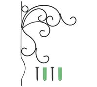 Wall Mounted Plant Hanger Bracket | Decorative Iron Planter Hook for Hanging Plants/Lights/Bird Feeders | Includes Screws for Balcony/Living Room/Garden