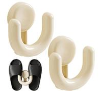 Wall Mounted Shoe Rack, 2 Suction Cup Slipper Holders For Bathroom Closet | Space Saving Footwear Rack Uses Suction Cup Mounting To Keep Slippers Shoes And Daily Essentials Organized In Bathrooms