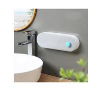Wall Mounted Soap Box 29.5cm Non Punching Drainable Shower Soap Holder with Dustproof Flip Cover Universal Nordic Grey