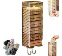 Wall Mounted Sock Dispenser, Dustproof Underwear Storage Box (Gray)