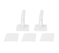 Wall Mounted Storage Rack Organizer 2Pcs Non Marking Sticker Design Kitchen Bathroom Shelf for Paper Towel Pot Lid Cutting Board ABS White