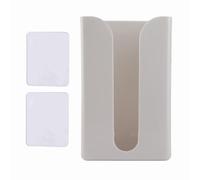 Wall Mounted Tissue Holder | No Drill Adhesive Installation for Kitchen & Bathroom | Dual Use Paper Towel Organizer for Countertop/Under Cabinet/Home
