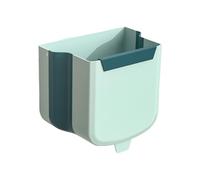 Wall Mounted Trash Can, Foldable Hanging Kitchen Garbage Bin with Lid, ABS, Compact Indoor Waste Container for Food Scrap Bathroom Cabinet Door Countertop Space-Saving Organization, 13.2x23.2x19.2cm