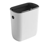 Wall Mounted Trash Can, PP 11L Garbage Bin | Black Outdoor Bin with Large Dustbin for Garden, Home Garden Supplies for Toilet Corner Offices Desktop Dorm Door Desk Cabinet Room Top Laundry