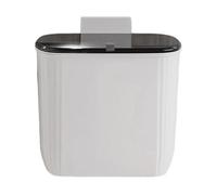 Wall Mounted Trash Can, PP 11L Garbage Bin | Black Outdoor Bin with Large Dustbin for Garden, Home Garden Supplies for Toilet Corner Offices Desktop Dorm Door Desk Cabinet Room Top Laundry