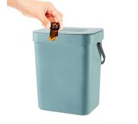 Wall Mounted Trash Can - Small Container, Durable Modern Garbage Bin, Compact Waste Holder, Space-Saving Kitchen Receptacle, Large Capacity Bin with Lid Handle, Easy Mountable Design for Counter Top U