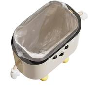 Wall Mounted Trash Can, Under Counter Garbage Bin, 10,24 x 7,87 x 10,04 Inches Space-Saving Ricicling Storage with Lid, Waste Basket for Home, Bathroom, Bedroom, Kitchen, and Living Room Use