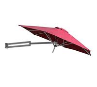 Wall-Mounted Wine Red - Outdoor Garden Wall Mounted Umbrella Aluminium Pole 8ft / 250cm