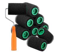 Wall Paint Roller, Painting Tool Kit, 10 Piece Applicator Set, Small Rollers, Replacement Covers, Hand Tools for Interior, Exterior, Home Improvement, Walls, 10.63x3.54x5.31 Inches