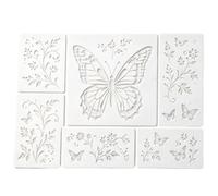 Wall Painting Stencil Reusable Furniture Decor Crafting Tool stone effect