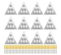 Wall Panel Brackets - 12-Piece Push-In Fasteners for Triangular Soundproof Panels, Noise Reduction Hardware for Homeowners, Music Producers, Home, Office, Studio, Room, Apartment | Sturdy Build