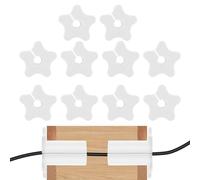 Wall PassCavo - Kit da parete per TV in silicone, 10 pezzi, a forma di stella, soluzione per la gestione dei cavi per appartamenti, uffici e centri di intrattenimento domestici, console