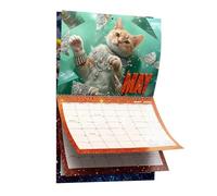 Wall Planner, 2026 Funny Monthly Calendar, Cute Cat Pictures Entertainment, Large Format Office School Supply, Easy Read Date Blocks Organization, Family Decor For Home Study Room, Gift For Pet Lovers