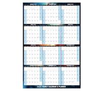 Wall Planner, Wet Or Dry Erase Horizontal Annual Planning Board, Verticale Calendar, Write On Calendar For Wall, 12 Month Double-Sided Adhesive Calendar, Large Monthly Wall Calendar For Family Friends
