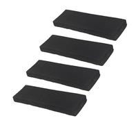 Wall Protector, Foam Bumper Pad, 4 Pieces Scratch Proof Soft Padding Strong Adhesive Compact Flexible Rubber Long Lasting, Wall Bumper Strips for Vehicle SUV Truck, Black