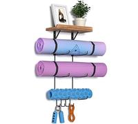 Wall Rack Organizer per tappetino da yoga, supporto per tappetino da yoga, scaffale per asciugamani in schiuma, accessori per la casa
