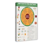 Wall Self Care For Kids & Teens Wheel Mental Health Awareness Matters Handout Therapist Therapy Counselor Office Bedroom Cl Art Wall Decoration Poster Family Bar Restaurant Garage Cafe Art Sign Gift 2