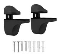 Wall Shelf Brackets - Glass Adjustable Clips, Heavy Duty Support, Mount Hardware | Kitchen Closet Bathroom Shower Pantry Countertop Cabinet Mantel, Construction, Easy Install Design