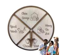 Wall Spinner Wheel, Rotary Decision Maker Sign, Fun Drinking Game Task Assegner, Compact Wall Decor for Kitchen Dining Room Laundry Cooking Entertainment Activities
