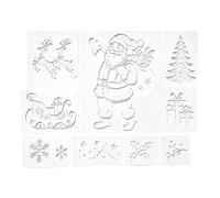 Wall Stencil Christmas Theme Reusable - Washable Garden Template Flower for