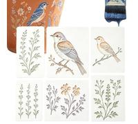 Wall Stencil Reusable Furniture Decor Crafting Tool stone effect stencils