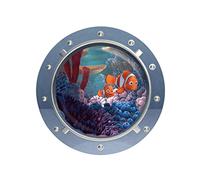 Wall Sticker - 3D Window Finding Nemo Art Home Decor per la camera dei bambini Wall Sticker Orange + Grey Comodo e pratico Design attraente