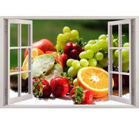 Wall Sticker Basket 3D Window View Decal Wall Sticker Home Decoration Art (DVD)