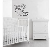 wall sticker frase fai della tua vita un sogno e di un sogno la realtà adesivo