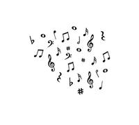 Wall Sticker Nota Musicale Adesivo Rimovibile Vinile di Arte Murale per La Casa di Arredamento Sala Murali Stickers