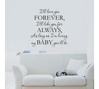 Wall Sticker Quotes Nursery Decor Decal Home Decor Ti amerò per sempre Ti