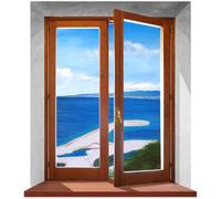 Wall Sticker Trompe L'oeil Adesivo Finestra su Tindari Formato Grande