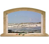 Wall Sticker Trompe L'oeil Adesivo Finestra sul mare di Moltalbano