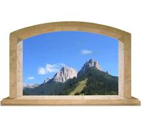 Wall Sticker Trompe L'oeil Adesivo Finestra sulla Montagna
