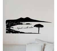 wall sticker vesuvio golfo di napoli adesivo murale a0758