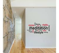 wall sticker yoga meditazione zen palestra fitness adesivo murale a0763