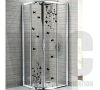 wall stickers adesivi farfalle fiori box doccia deco art casa home a0032