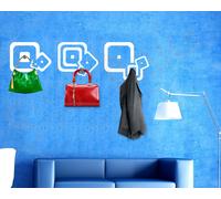 WALL STICKERS ADESIVI MURALI APPENDIABITI FORMA DECOR MODERNA ADESIVO MURALE