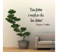 WALL STICKERS ADESIVI MURALI Benjamin Franklin Aforismi Frasi Famose Parete MURO
