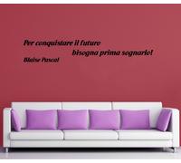 WALL STICKERS ADESIVI MURALI Blaise Pascal Aforismi Frasi Famose Parete Amore