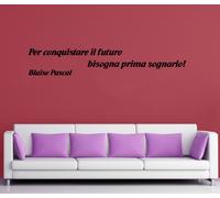 WALL STICKERS ADESIVI MURALI Blaise Pascal Aforismi Frasi Famose Parete Amore
