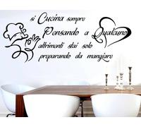WALL STICKERS ADESIVI MURALI CUCINA KITCHEN SI CUCINA SEMPRE PENSANDO A QUALCUNO