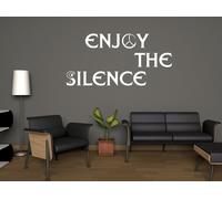 WALL STICKERS ADESIVI MURALI ENJOY THE SILENCE PEACE TAO YIN YANG PACE SILENZIO