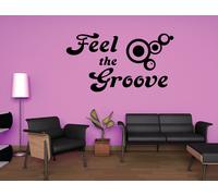 WALL STICKERS ADESIVI MURALI Feel the Groove Hippie design style home cool decor