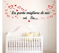 WALL STICKERS ADESIVI MURALI Frase Bimbo Figlio cameretta bambini parete decoro