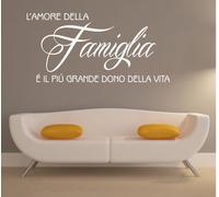 WALL STICKERS ADESIVI MURALI l'amore della Famiglia Family Love dono della vita