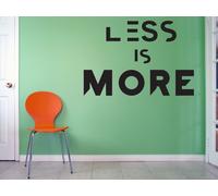 WALL STICKERS ADESIVI MURALI Less is More design style home decor casa frasi